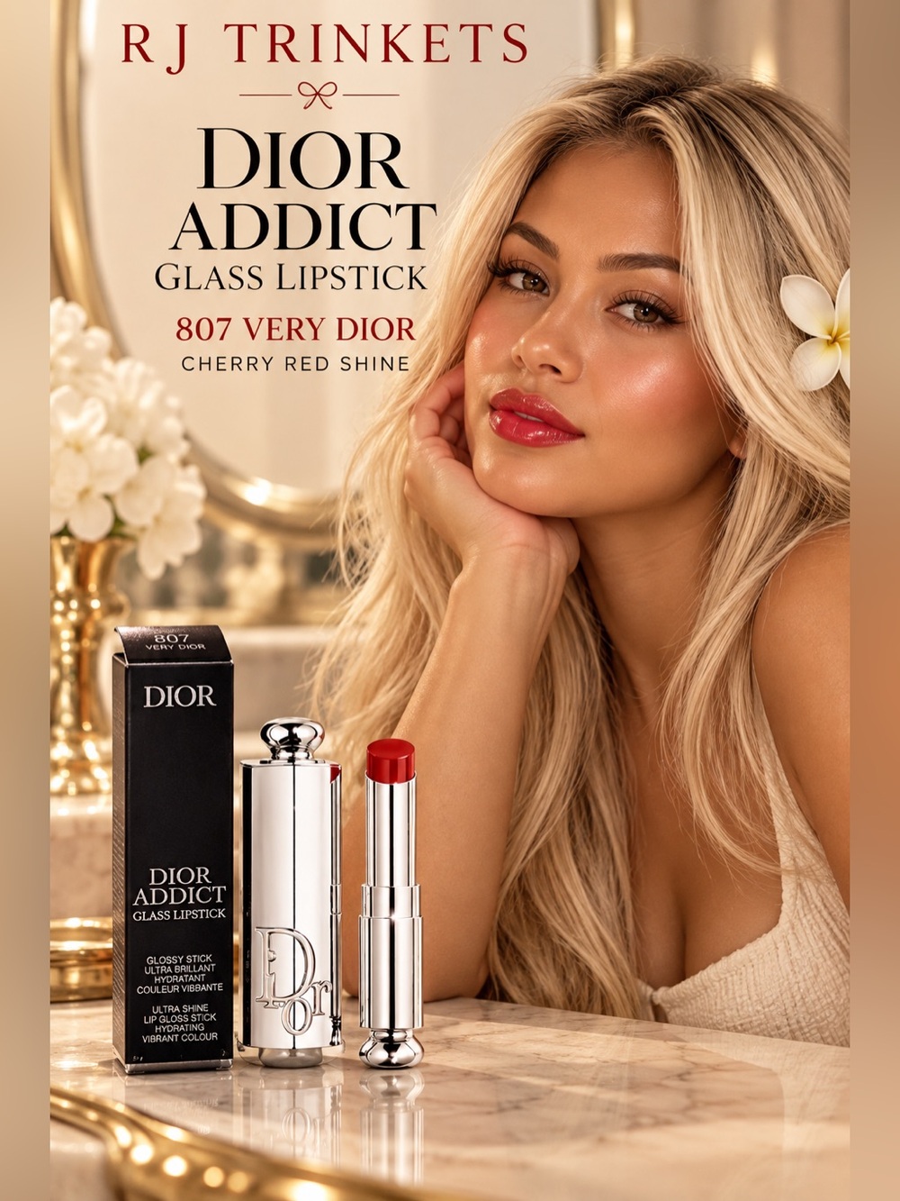 Dior Addict Glass Lipstick — Very Dior 807 Cherry Red
